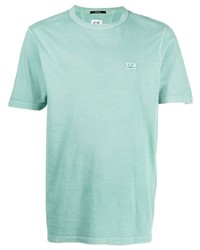 mintgrünes T-Shirt mit einem Rundhalsausschnitt von C.P. Company