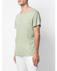 mintgrünes T-Shirt mit einem Rundhalsausschnitt von Onia