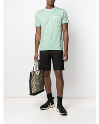 mintgrünes T-Shirt mit einem Rundhalsausschnitt von Stone Island