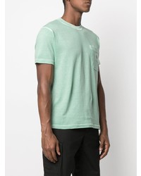 mintgrünes T-Shirt mit einem Rundhalsausschnitt von Stone Island