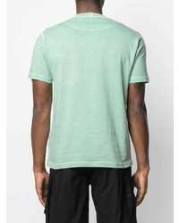 mintgrünes T-Shirt mit einem Rundhalsausschnitt von Stone Island