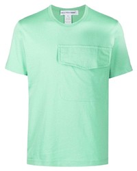 mintgrünes T-Shirt mit einem Rundhalsausschnitt von Comme Des Garcons SHIRT