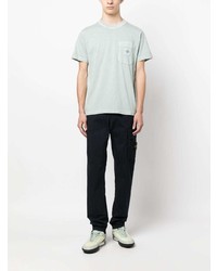 mintgrünes T-Shirt mit einem Rundhalsausschnitt von Stone Island