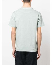 mintgrünes T-Shirt mit einem Rundhalsausschnitt von Stone Island