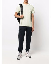 mintgrünes T-Shirt mit einem Rundhalsausschnitt von Stone Island