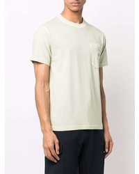 mintgrünes T-Shirt mit einem Rundhalsausschnitt von Stone Island