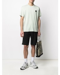 mintgrünes T-Shirt mit einem Rundhalsausschnitt von Stone Island