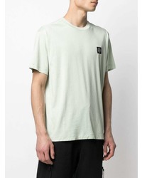 mintgrünes T-Shirt mit einem Rundhalsausschnitt von Stone Island