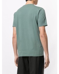 mintgrünes T-Shirt mit einem Rundhalsausschnitt von Ea7 Emporio Armani