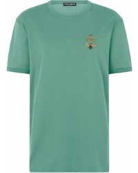 mintgrünes T-Shirt mit einem Rundhalsausschnitt von Dolce & Gabbana