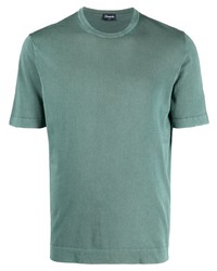 mintgrünes T-Shirt mit einem Rundhalsausschnitt von Drumohr