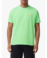 mintgrünes T-Shirt mit einem Rundhalsausschnitt von Burberry
