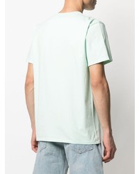 mintgrünes T-Shirt mit einem Rundhalsausschnitt von MAISON KITSUNÉ