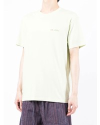 mintgrünes T-Shirt mit einem Rundhalsausschnitt von Maison Labiche