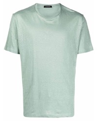 mintgrünes T-Shirt mit einem Rundhalsausschnitt von Ermenegildo Zegna