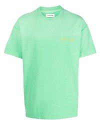 mintgrünes T-Shirt mit einem Rundhalsausschnitt von Flaneur Homme