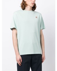 mintgrünes T-Shirt mit einem Rundhalsausschnitt von MAISON KITSUNÉ