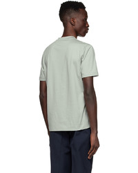mintgrünes T-Shirt mit einem Rundhalsausschnitt von Brunello Cucinelli