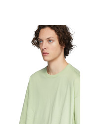 mintgrünes T-Shirt mit einem Rundhalsausschnitt von Dries Van Noten