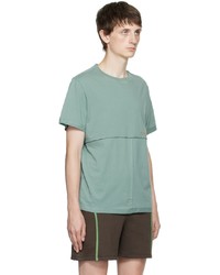 mintgrünes T-Shirt mit einem Rundhalsausschnitt von Eckhaus Latta