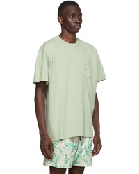 mintgrünes T-Shirt mit einem Rundhalsausschnitt von John Elliott