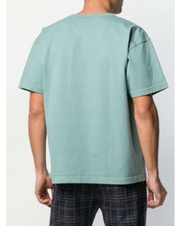 mintgrünes T-Shirt mit einem Rundhalsausschnitt von Nick Fouquet