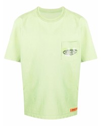 mintgrünes T-Shirt mit einem Rundhalsausschnitt von Heron Preston