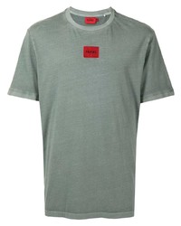 mintgrünes T-Shirt mit einem Rundhalsausschnitt von Hugo