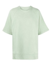 mintgrünes T-Shirt mit einem Rundhalsausschnitt von Jil Sander