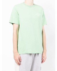 mintgrünes T-Shirt mit einem Rundhalsausschnitt von Sporty & Rich
