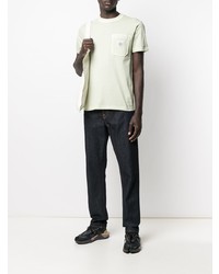 mintgrünes T-Shirt mit einem Rundhalsausschnitt von Stone Island