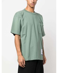 mintgrünes T-Shirt mit einem Rundhalsausschnitt von Maison Mihara Yasuhiro