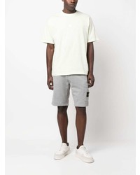 mintgrünes T-Shirt mit einem Rundhalsausschnitt von Stone Island