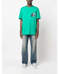 mintgrünes T-Shirt mit einem Rundhalsausschnitt von MSGM