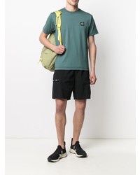 mintgrünes T-Shirt mit einem Rundhalsausschnitt von Stone Island