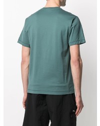 mintgrünes T-Shirt mit einem Rundhalsausschnitt von Stone Island