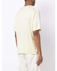 mintgrünes T-Shirt mit einem Rundhalsausschnitt von Emporio Armani