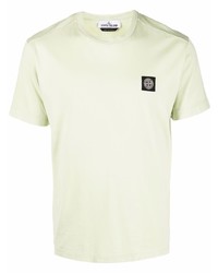 mintgrünes T-Shirt mit einem Rundhalsausschnitt von Stone Island