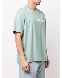 mintgrünes T-Shirt mit einem Rundhalsausschnitt von Zegna