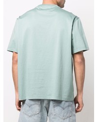 mintgrünes T-Shirt mit einem Rundhalsausschnitt von Zegna