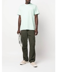 mintgrünes T-Shirt mit einem Rundhalsausschnitt von MAISON KITSUNÉ