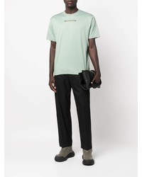 mintgrünes T-Shirt mit einem Rundhalsausschnitt von Stone Island