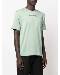 mintgrünes T-Shirt mit einem Rundhalsausschnitt von Stone Island