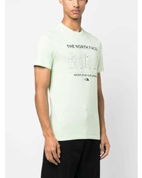 mintgrünes T-Shirt mit einem Rundhalsausschnitt von The North Face