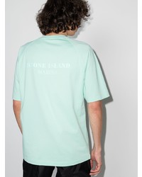 mintgrünes T-Shirt mit einem Rundhalsausschnitt von Stone Island