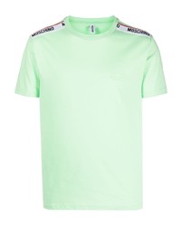 mintgrünes T-Shirt mit einem Rundhalsausschnitt von Moschino
