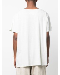 mintgrünes T-Shirt mit einem Rundhalsausschnitt von Greg Lauren