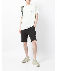 mintgrünes T-Shirt mit einem Rundhalsausschnitt von Stone Island