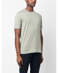 mintgrünes T-Shirt mit einem Rundhalsausschnitt von Brunello Cucinelli