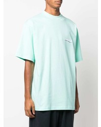 mintgrünes T-Shirt mit einem Rundhalsausschnitt von Balenciaga